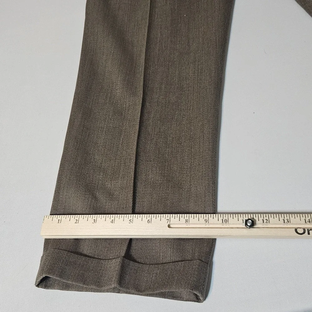Brooks Brothers Dress Pants Mens 38x33 346 Pleated Cuffed 100% Worsted Wool EUC